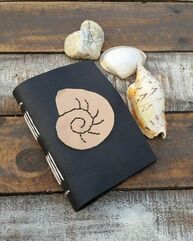 A5 seashell leather journal